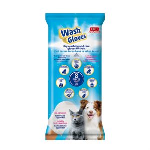 Bio petactive Wash Gloves (Evcil Hayvan Kuru Yıkama Kesesi) 8 Adet