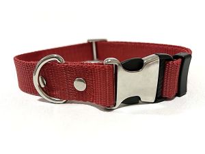 Ehlipet Köpekler için Boyun Tasması Metal Tokalı Kırmızı 55 - 35 Cm