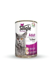 Single Biftekli Yetişkin Kedi Konservesi 415 Gr