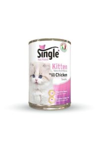 Single Kitten Tavuklu Yavru Kedi Konservesi 415 gr