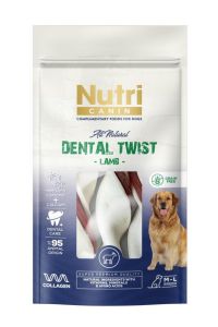 Nutri Canın Dental Twist Kuzu Etli Diş Sağlığı Köpek Ödülü 120 Gr