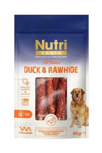 Nutri Canın Rawhide Ördek Eti Sarılı Kemik Köpek Ödülü 80 Gr